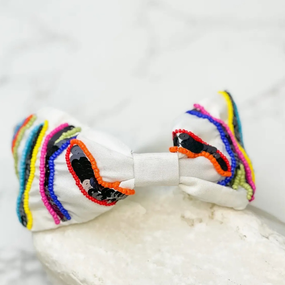 Beaded Zebra Embroidered Headband - Multi BNWT - Picture 2 of 3